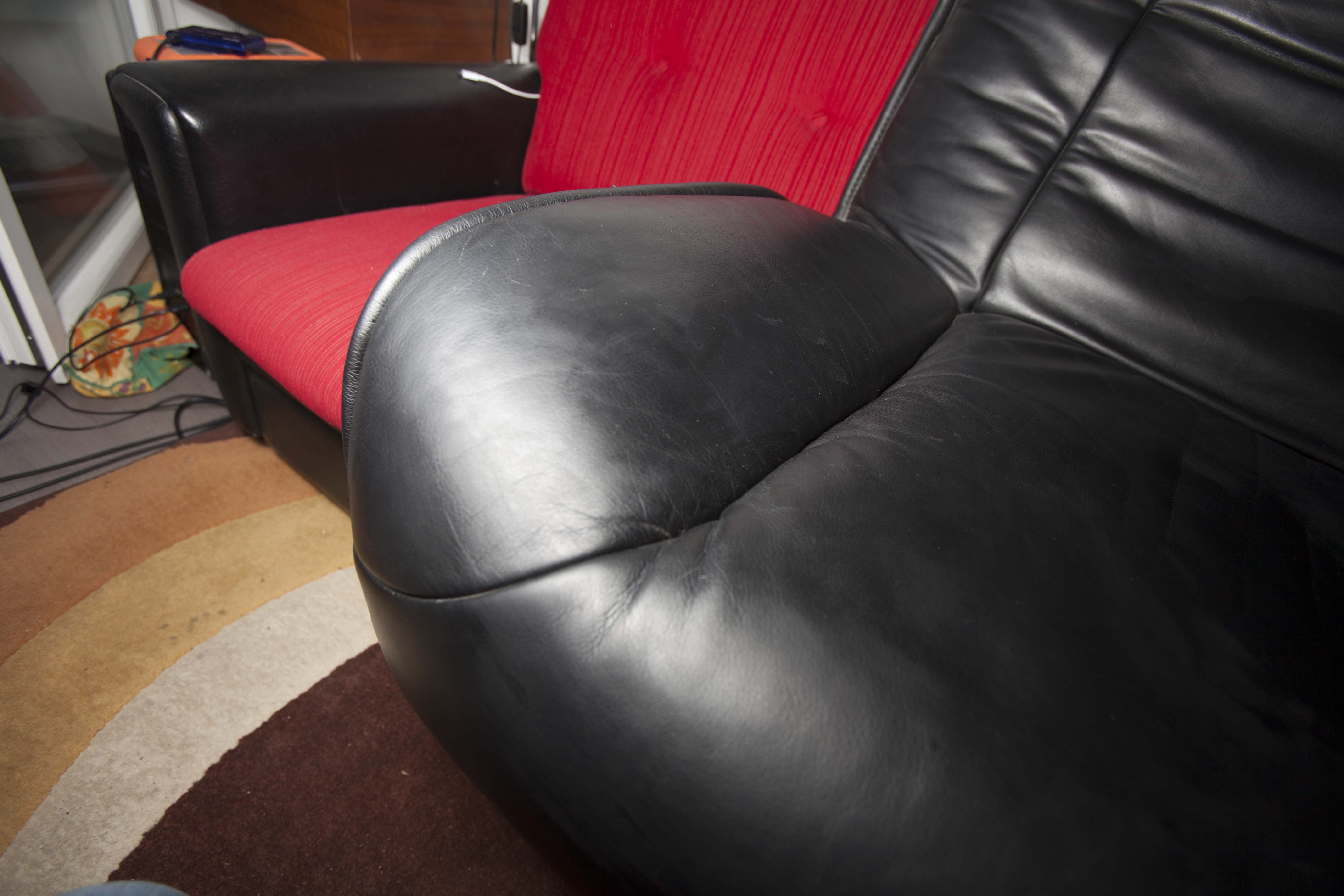 Leather sofa model "Veranda" Vico Magistretti for Cassina