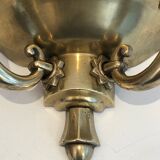 Pair of Art Deco wall sconces in the style of Jules Leleu.