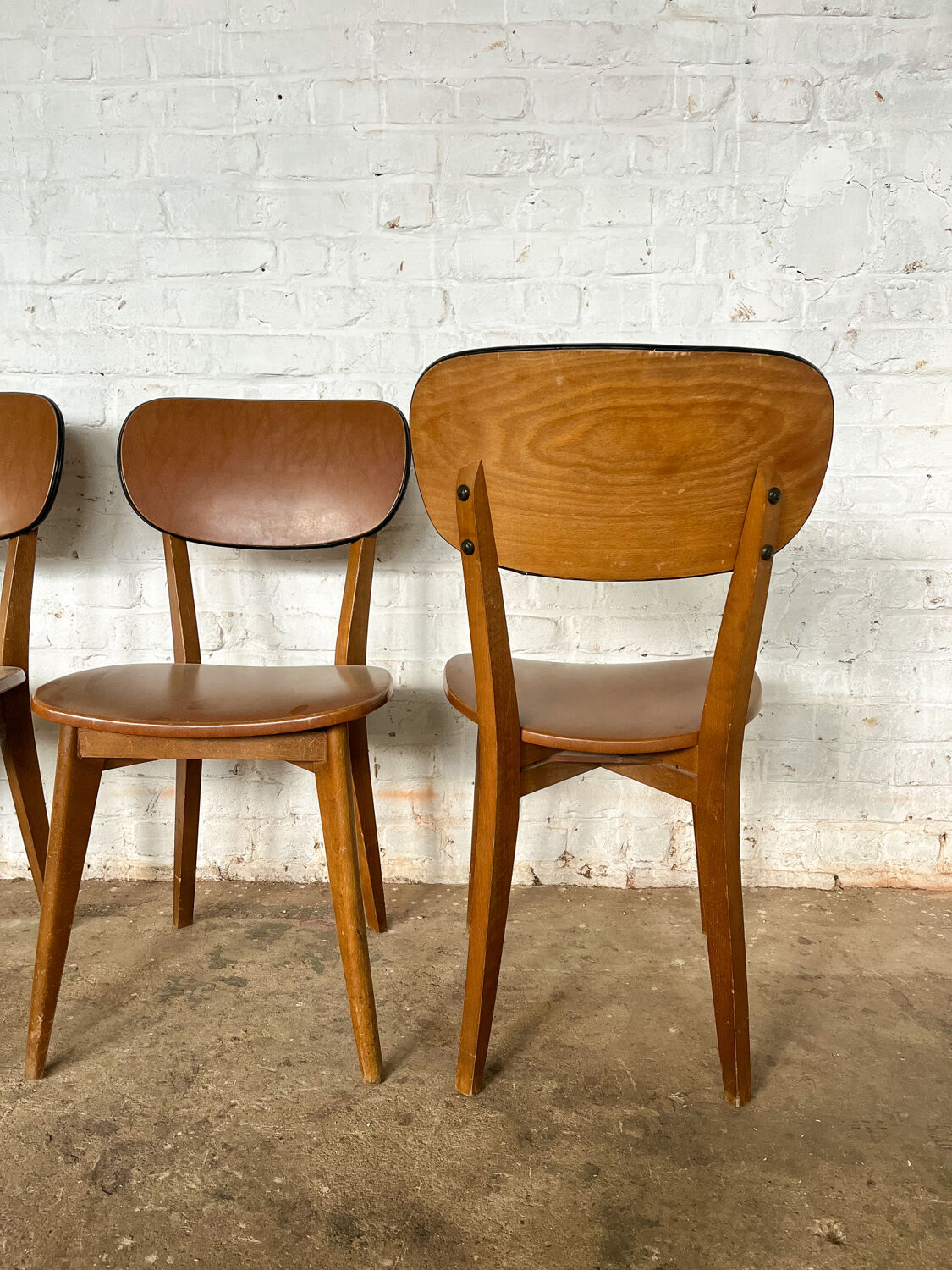 Série de 4 chaises bistrot années 60