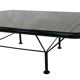 80s metal coffee table and minimalist design glass