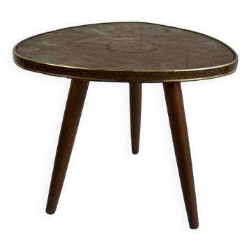 TABLE D'APPOINT VINTAGE / TABLE VÉGÉTALE / MINI TABLE TRÉPIED