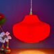 Vintage red opaline suspension globe