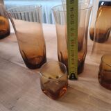 Amber orangeade set - 1 pitcher - 6 glasses - 2 small glasses