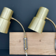 Pair of scandinavian brass wall lamps, EWA Sweden 1970