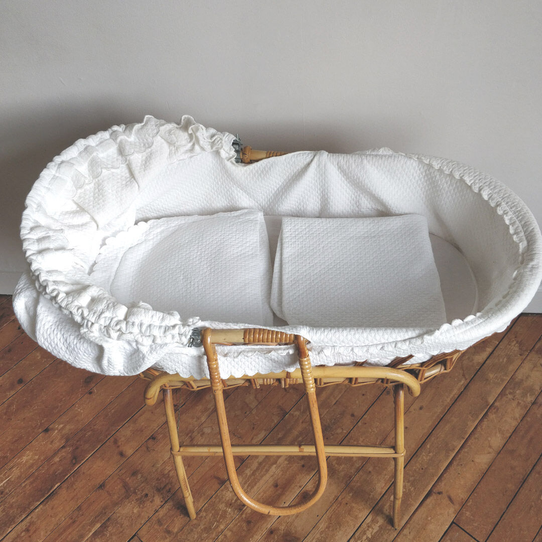 Rattan couffin on stand