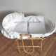 Rattan couffin on stand
