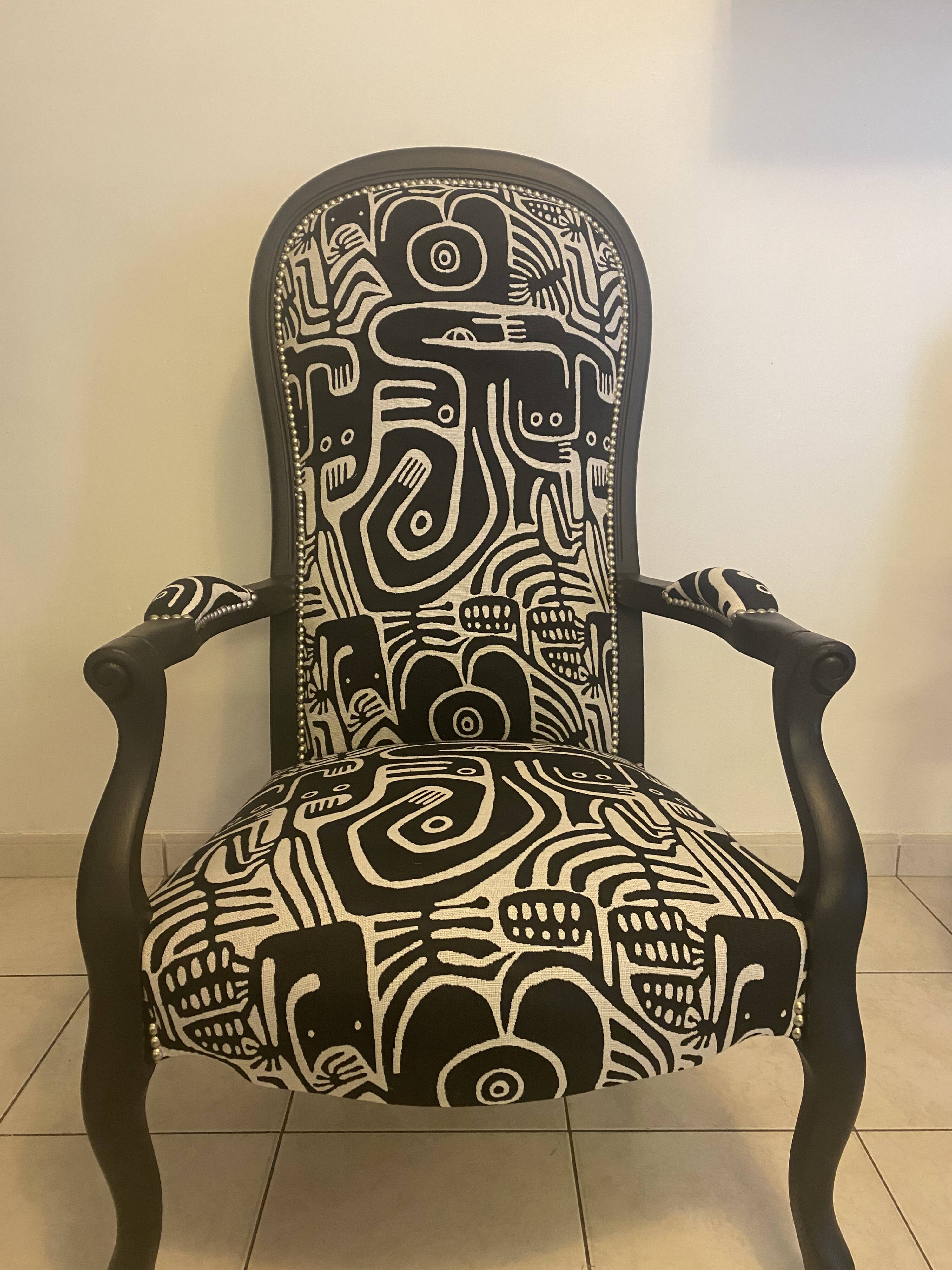 Fauteuil Voltaire, restauré