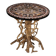 Napolitan marquetry round table, gilded, Italy, 19th century