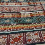 Carpet Berber kilim vintage 1970's handmade 145x250cm