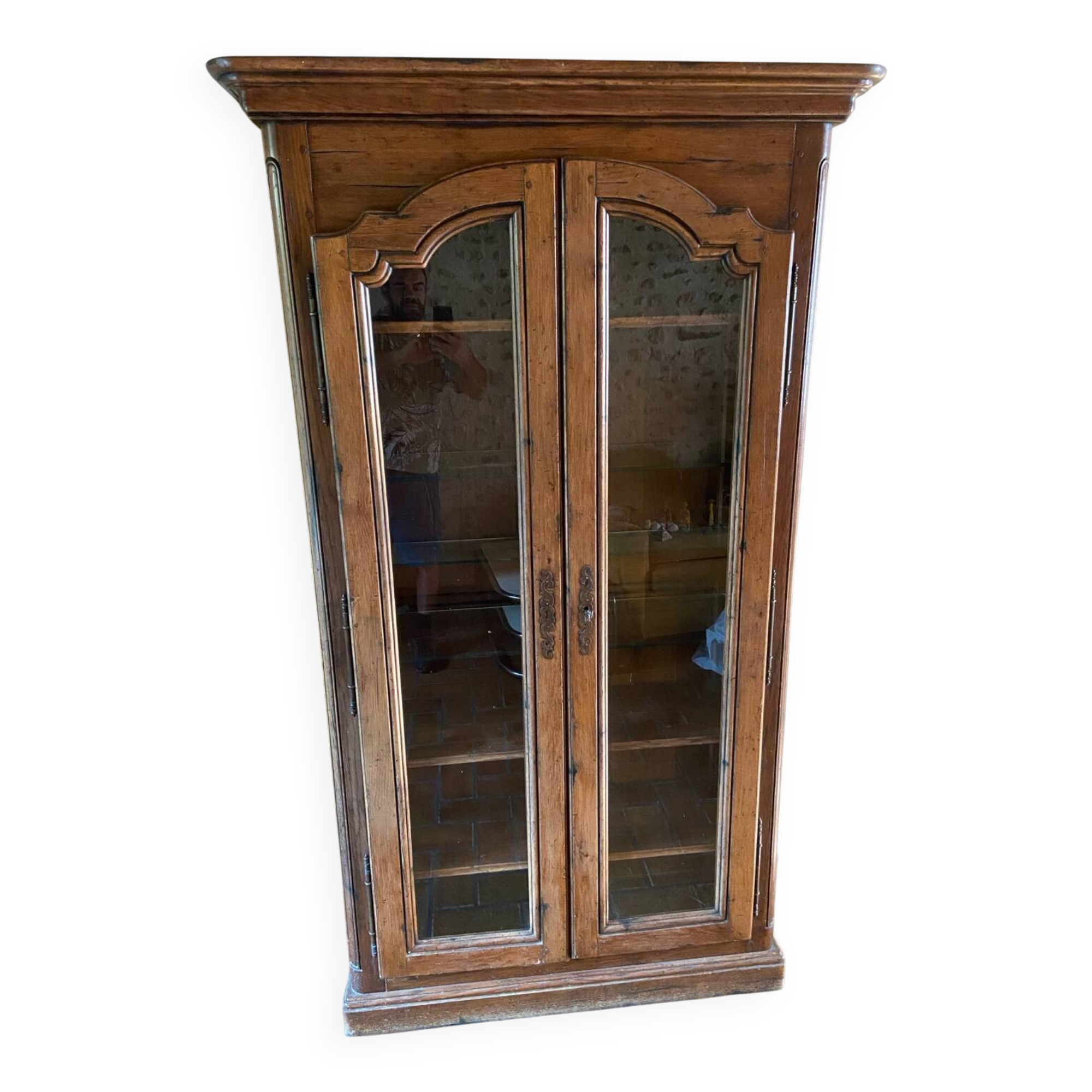 Late 19th century glass-fronted bookcase