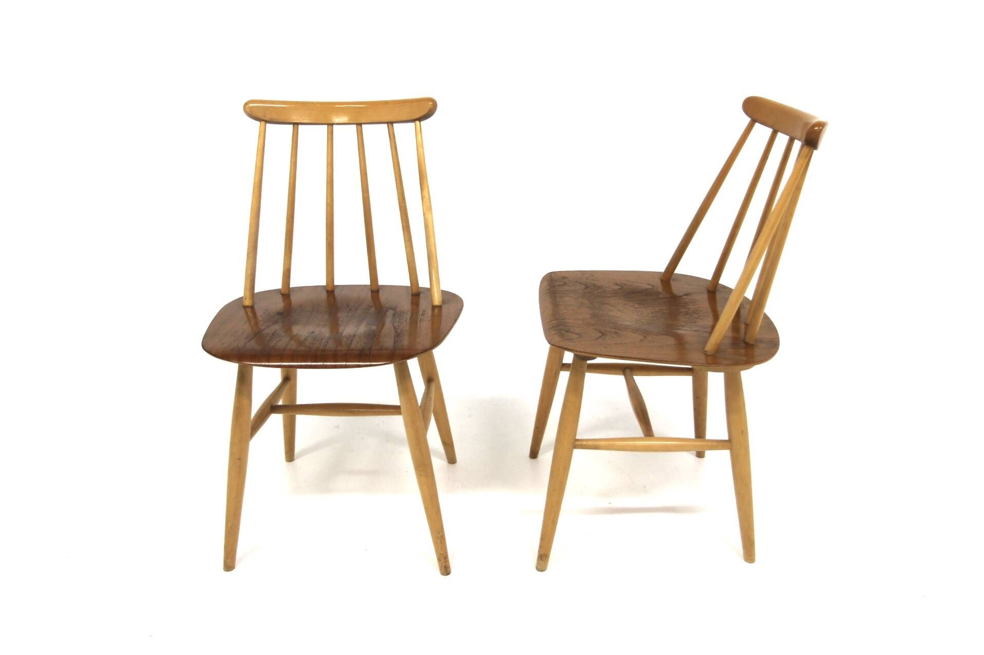 Set of 2 Scandinavian chairs, "Fanett by Ilmari Tapiovaara, Sweden, 1960
