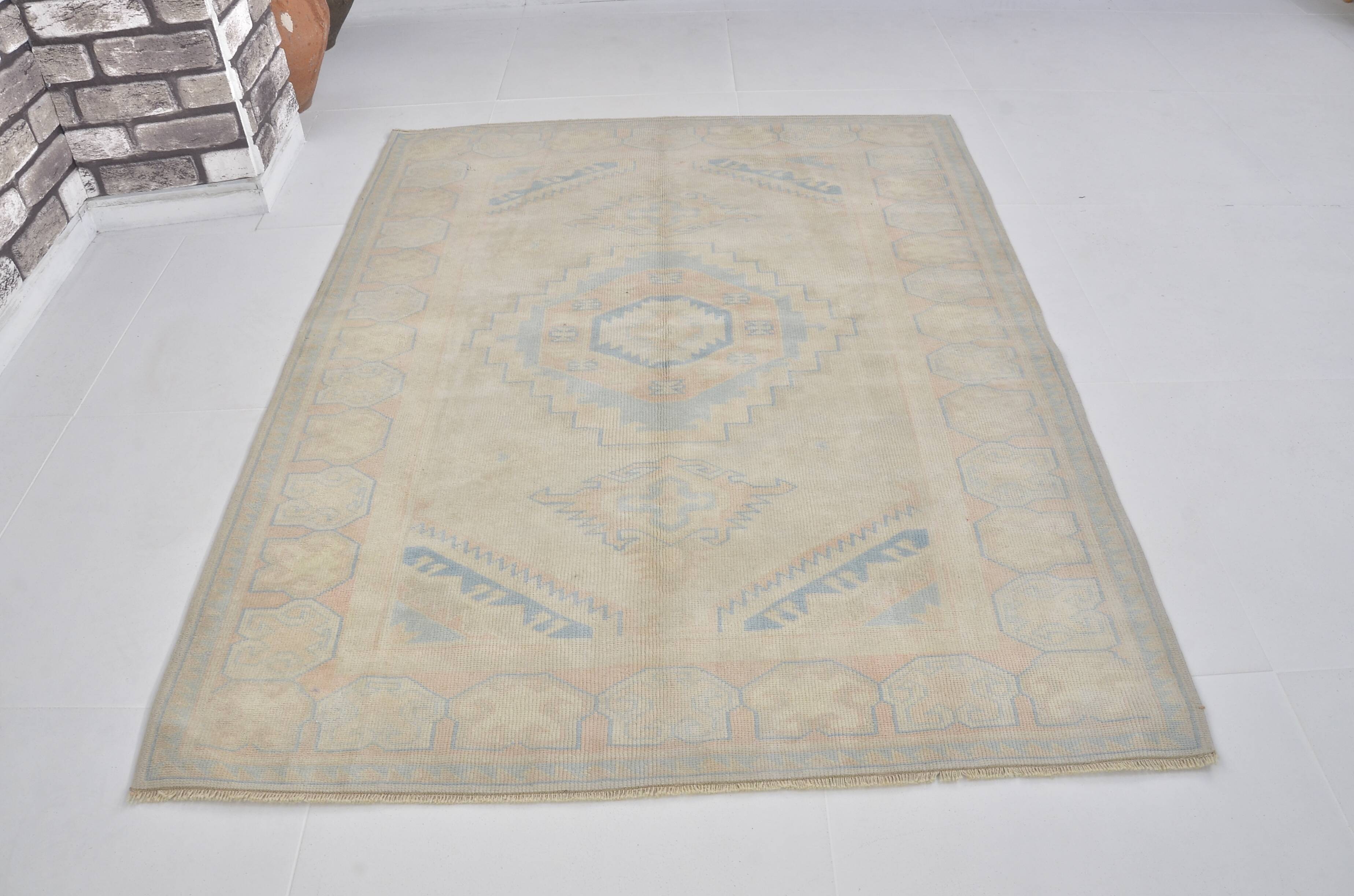Oushak Vintage Turkish Wool Carpet sku 1150