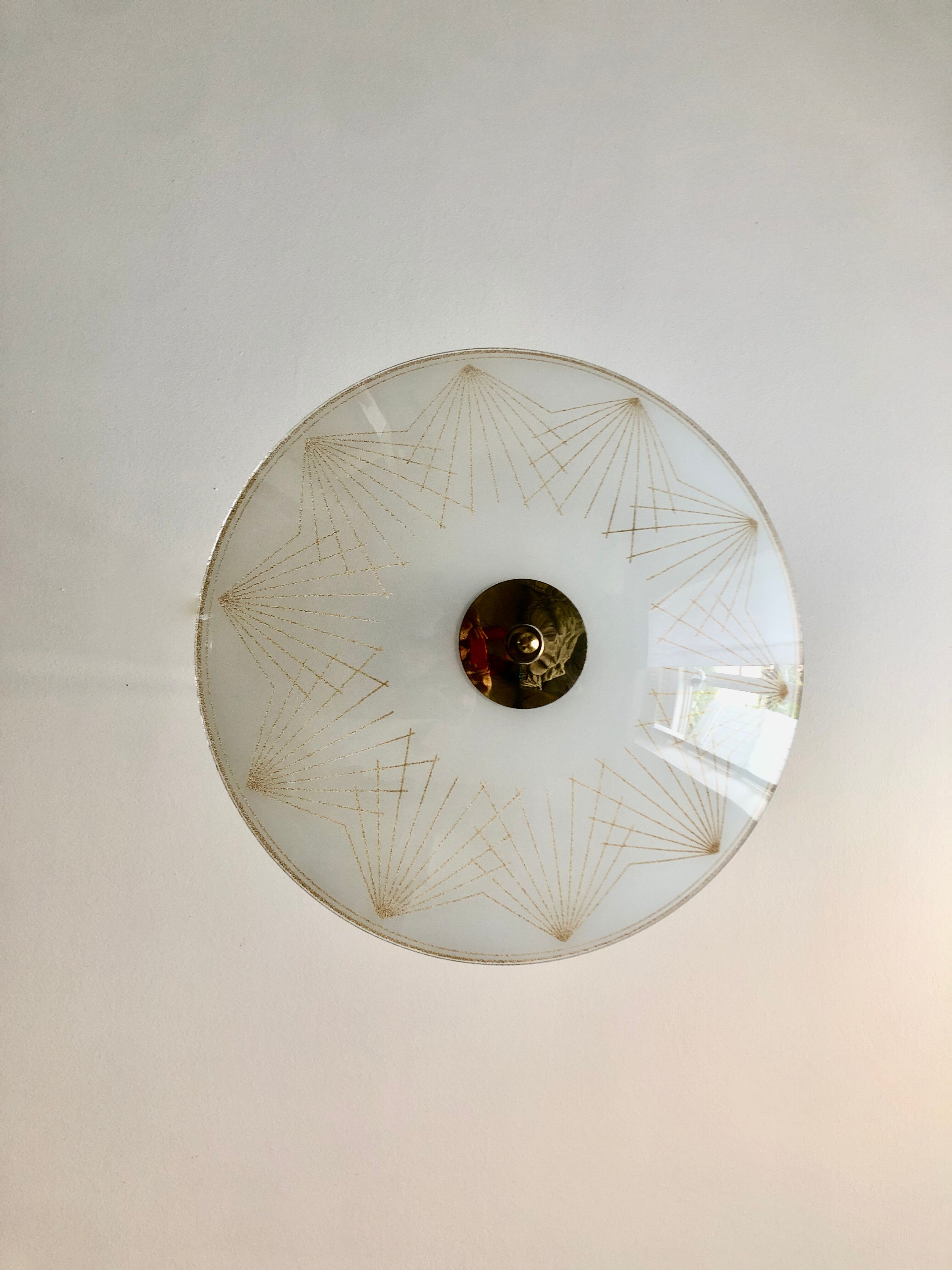 Round suspension white golden star 1950