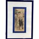 Engraving of a woman and a child signed Latour