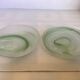 Pair of green glass paste pocket trays