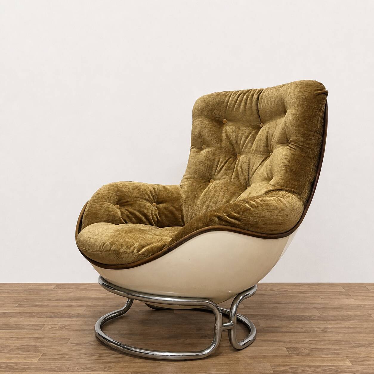 Armchair by Michel Cadestin, 1970s, reupholstered.