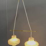 Double glass hanging lamp 1960s