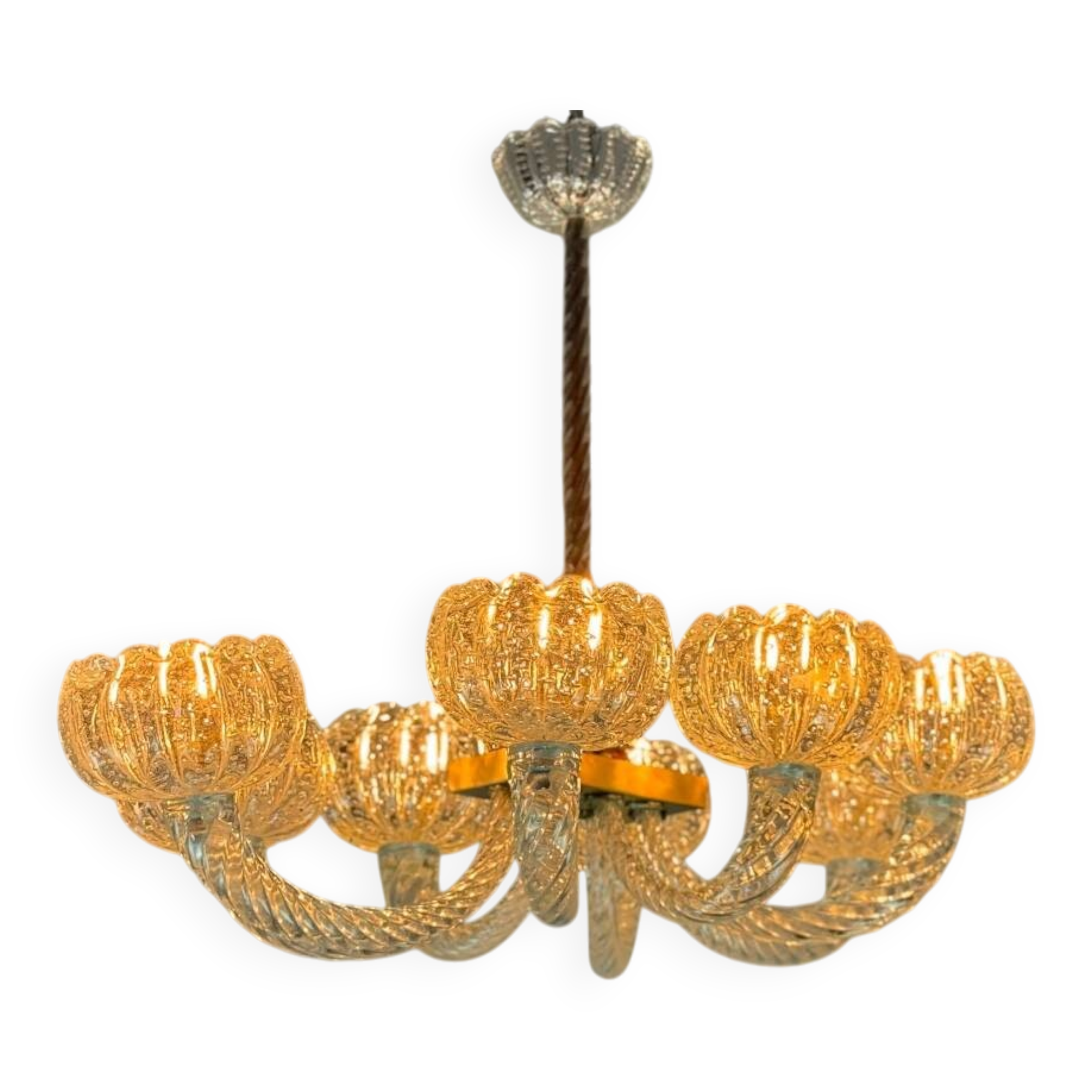 Venetian Murano glass chandelier by Barovier, circa 1950