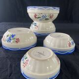 Set of 6 Digoin Sarreguemines "Elorn" salad bowls