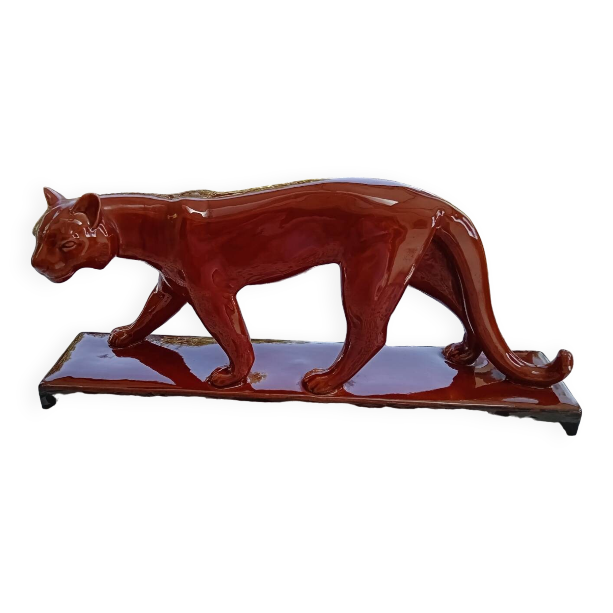 Red enameled panther