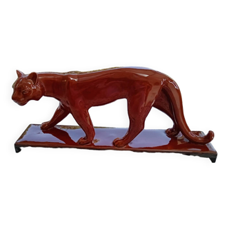 Red enameled panther