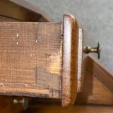 Commode scriban galbé style Louis XV en marqueterie de bois précieux vers 1900