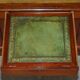 Antique Hardwood Desk with Leather Top and Slanted Drawer