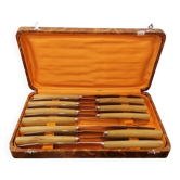 Coffret de 11 couteaux inox manche bakélite
