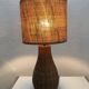 Rattan lamp and jute lampshade