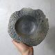 asymmetrical brutalist stoneware bowl signed Vintage