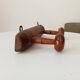 Antique folk art wall coat rack