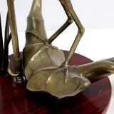 Brass table lamp, "the heron" – 1970