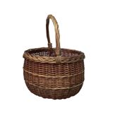 Small round wicker basket – 1970s