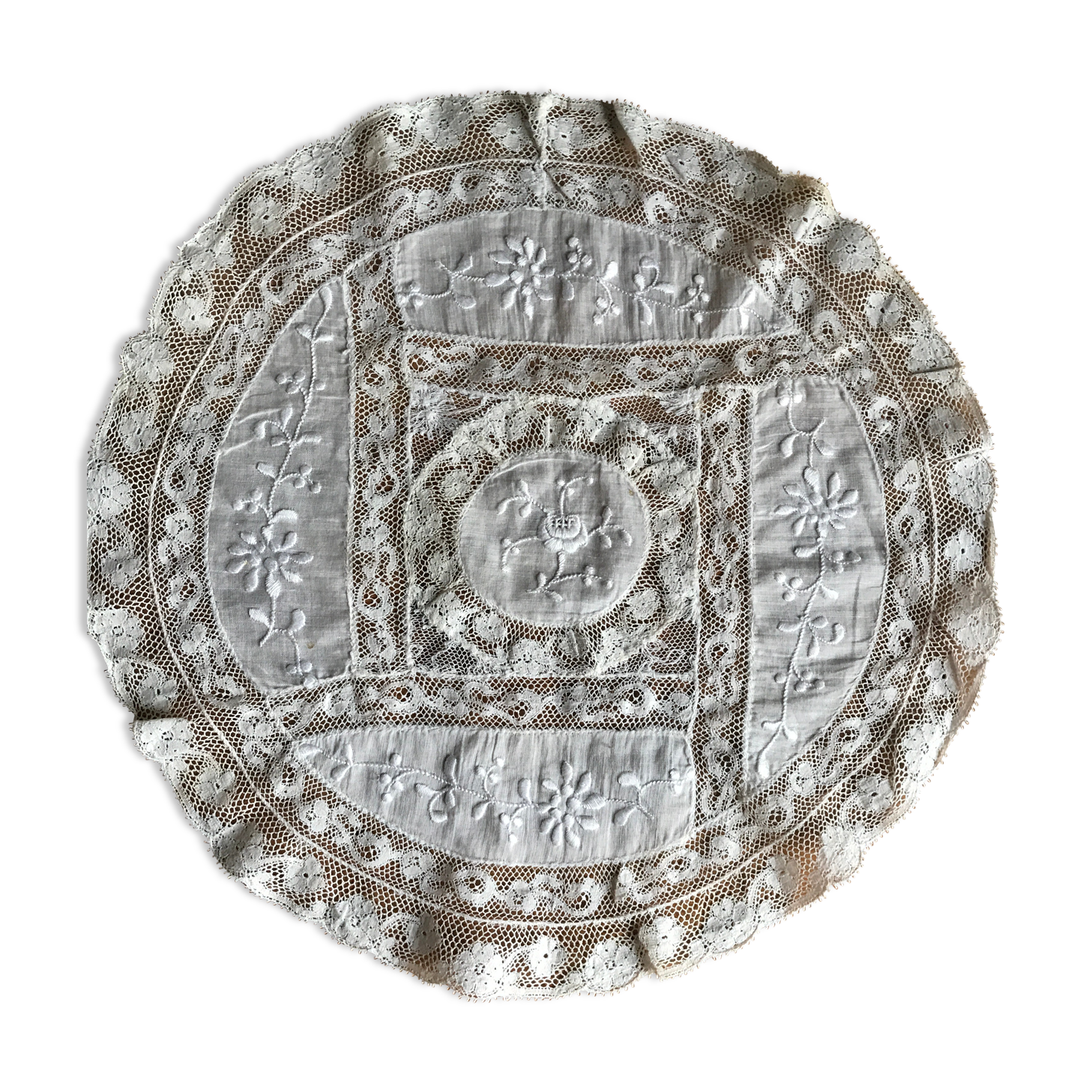 Embroidered lace cover