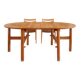 Table ronde extensible en hêtre massif, années 80