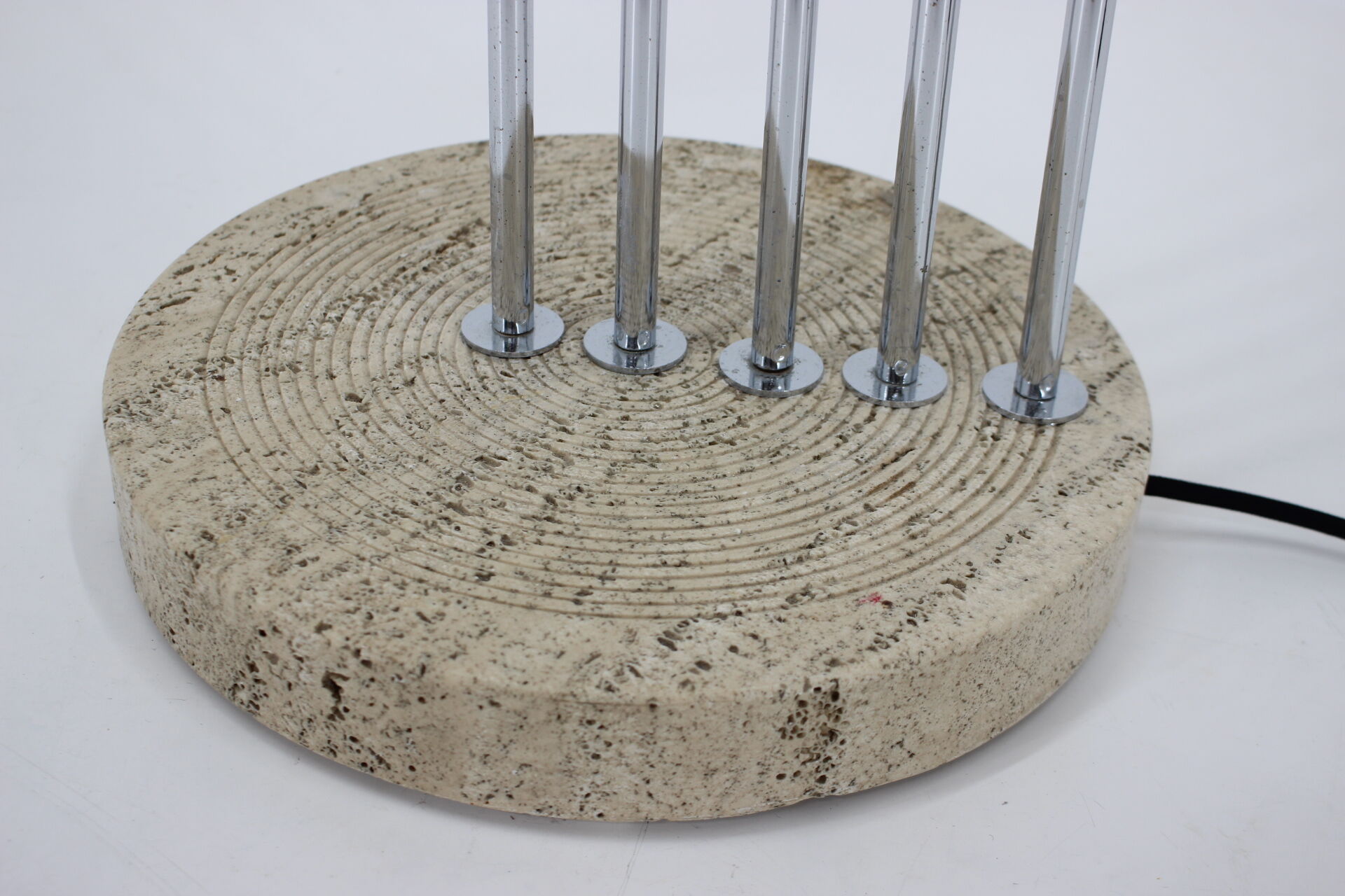 1970s Chrome and Marble Floor Lamp , Italy