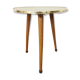Tripod vintage leather pedestal table, 1960