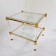 Coffee table in Lucite and Golden steel