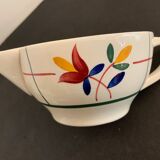 Teapot and creamers Gien, model Tamaris, 1950