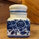 Blue apothecary pot hand-painted porcelain