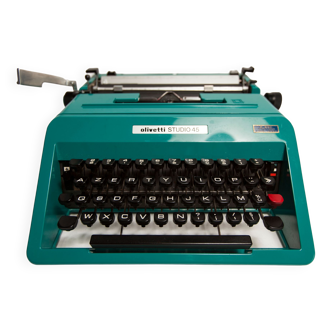 Machine à écrire Olivetti Studio 45 Nettoyée et ruban neuf