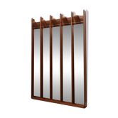 Vintage 1970s La Moderna Wood Entryway coat rack with mirrors
