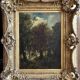 Narcisse diaz de l’pena. barbizon school painting oil on panel. the forest.