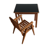Set of folding desk and children's chair