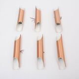 Set of six Midcentury Fuga metal wall light by Maija Liisa Komulainen for Raak