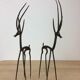Brass gazelle duo, African art