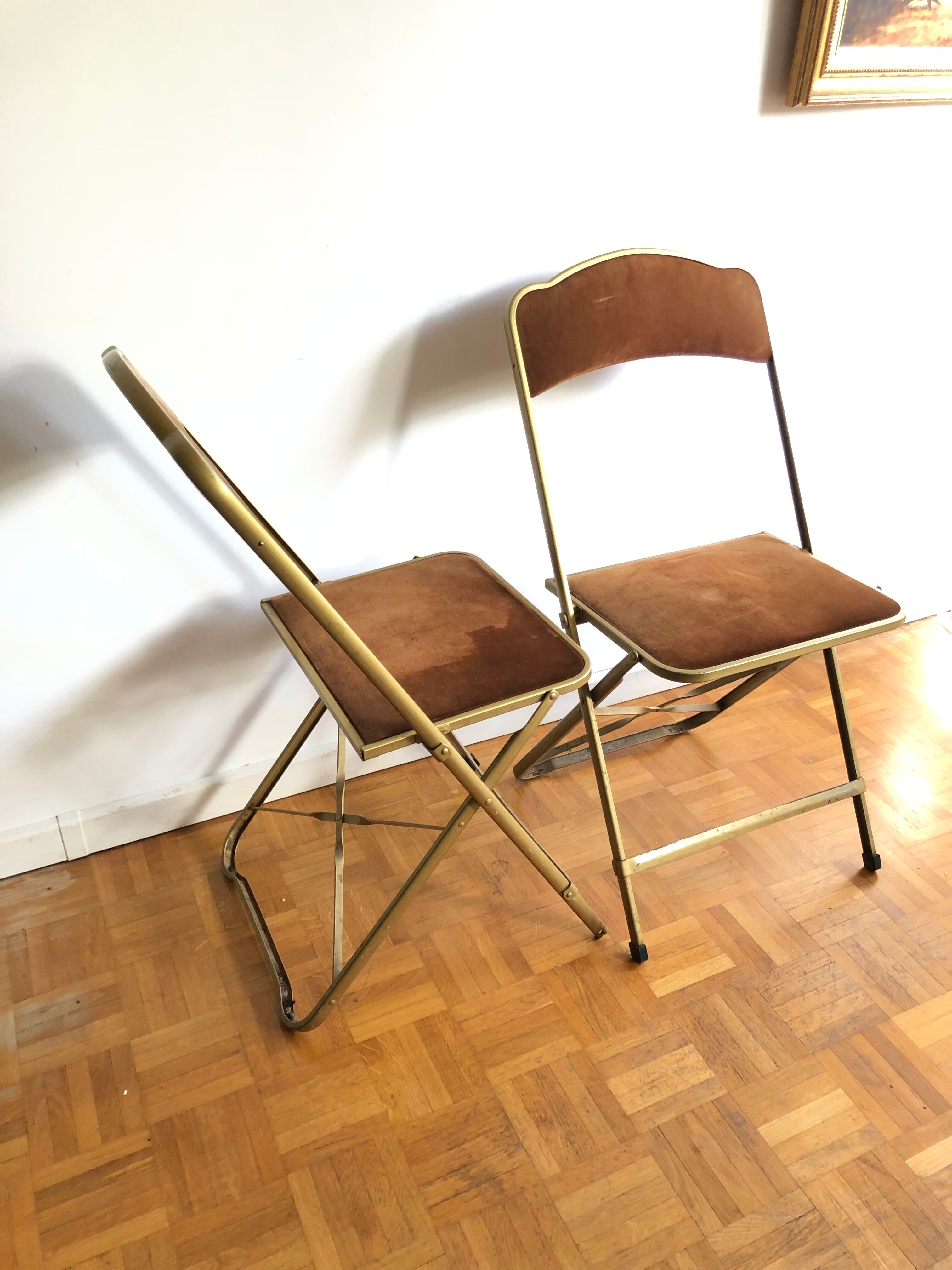 Pair of vintage folding chairs