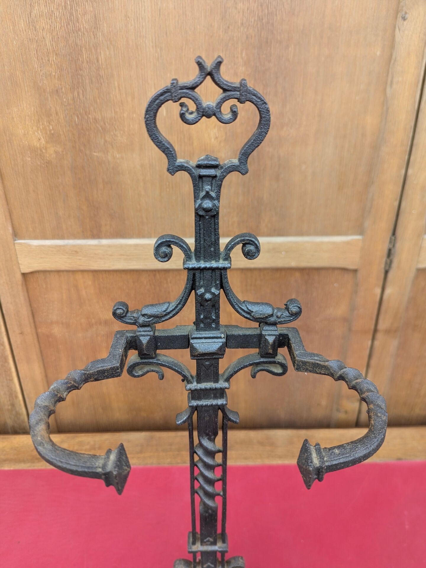 Old Servant Fireplace Umbrella Stand Cast Iron Godin 1865 19th Century