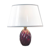 Murano red glass lamp for Venini