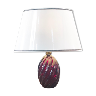 Murano red glass lamp for Venini